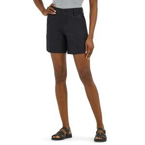 New Women's Lee Cargo 5" Shorts Size 14 Union-All Black